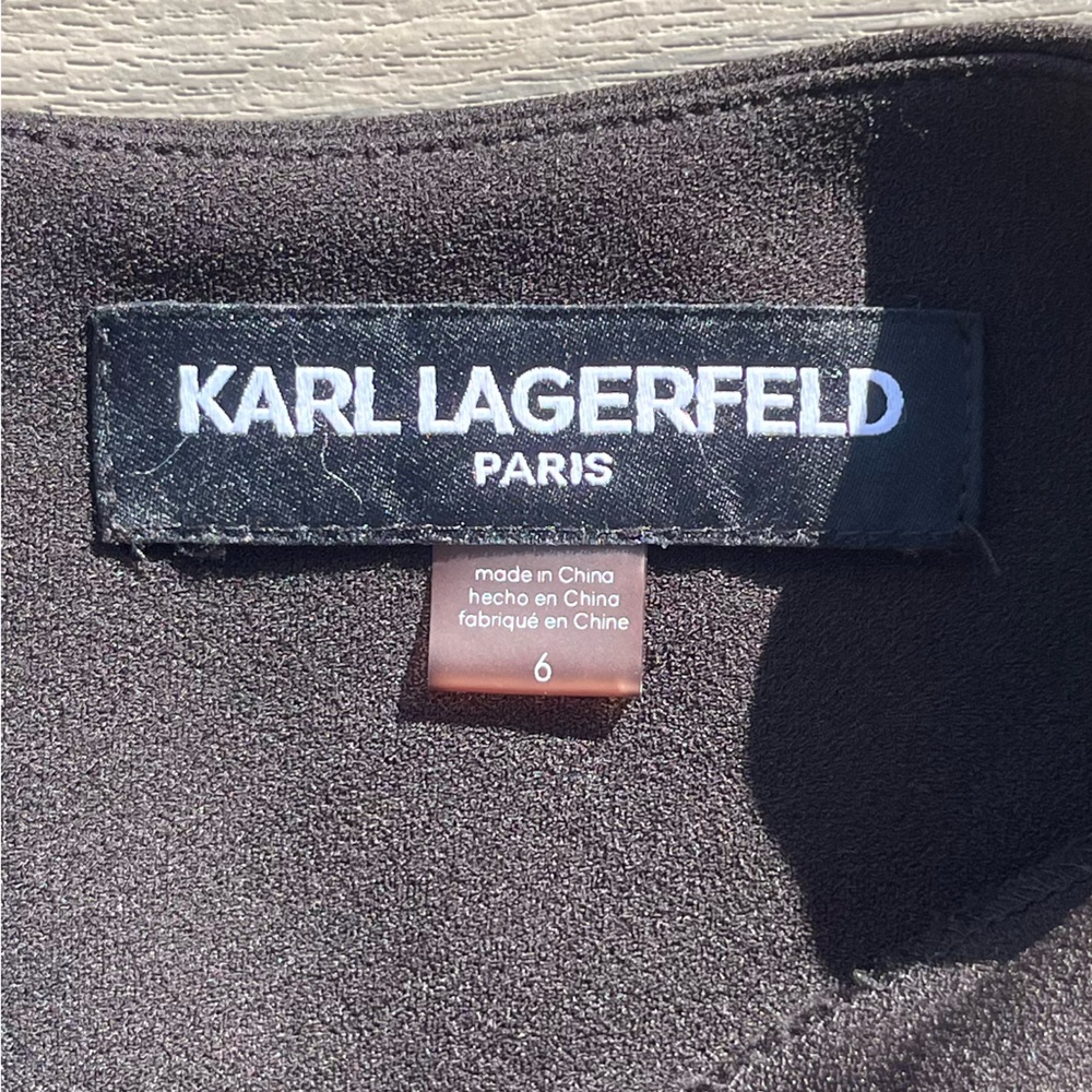 Karl Lagerfeld; Solid Black; Flared Half Sleeve; … - image 4